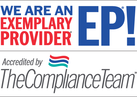 We are an exemplary provider! Accredited by The Compliance Team.
